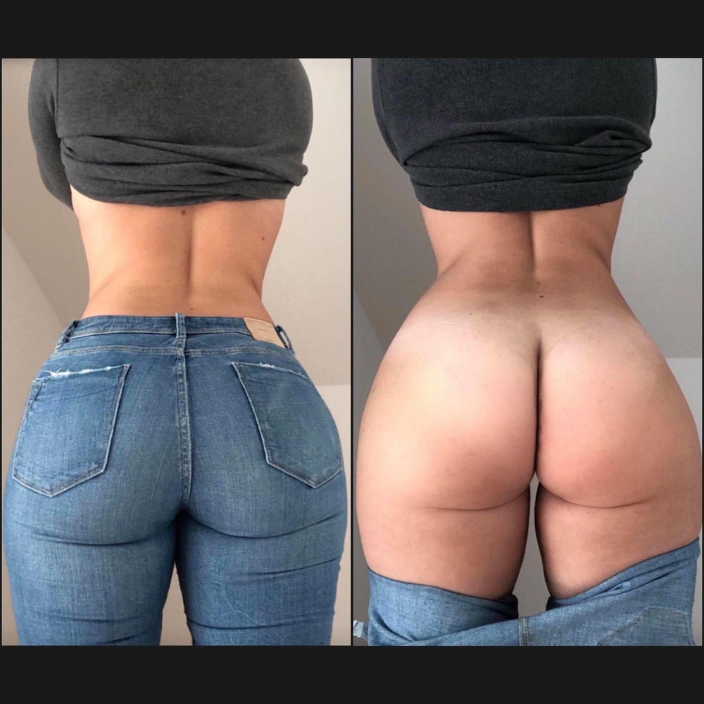 Girl bare butt