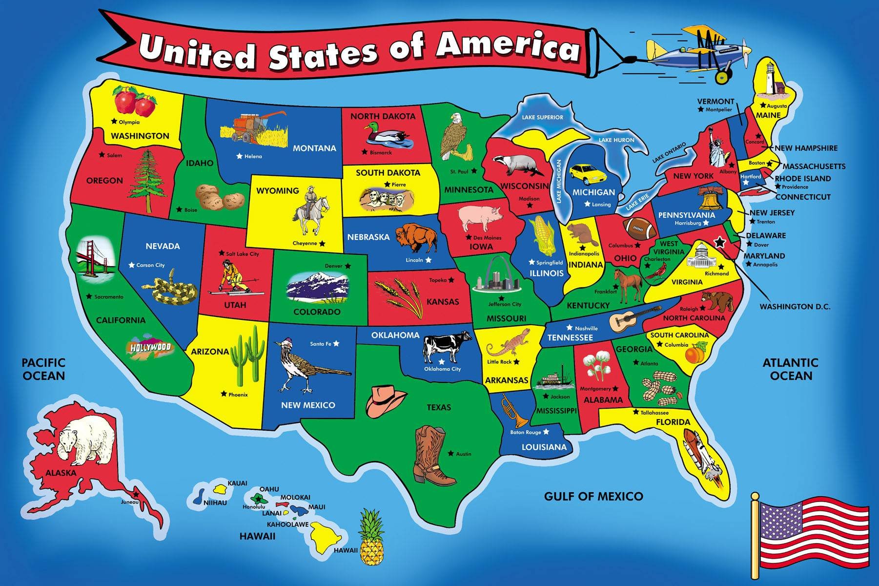 Тихие штаты сша. Карта Штатов США со столицами. Карта США на английском языке со Штатами. 50 Штатов США на карте. Карта США со Штатами на русском и английском.