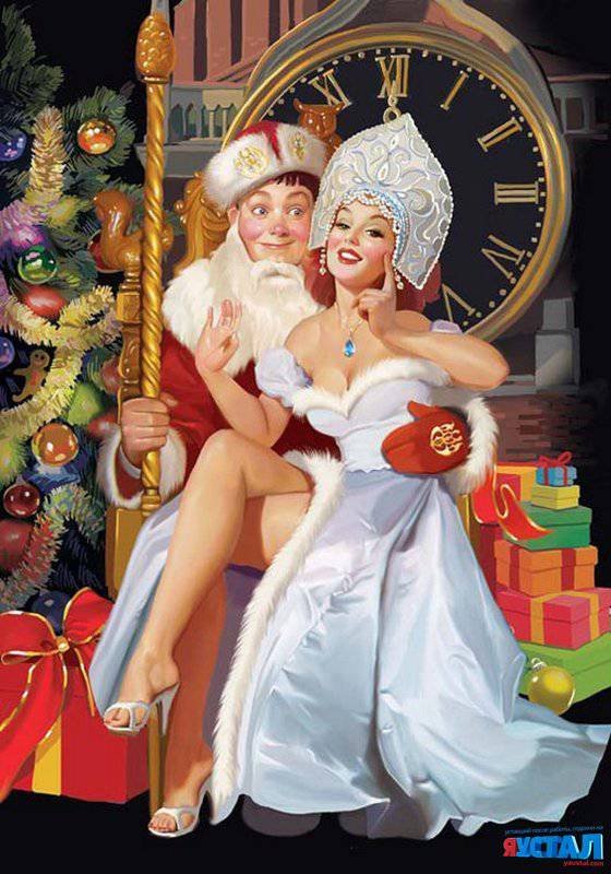 Новогодний пин-ап