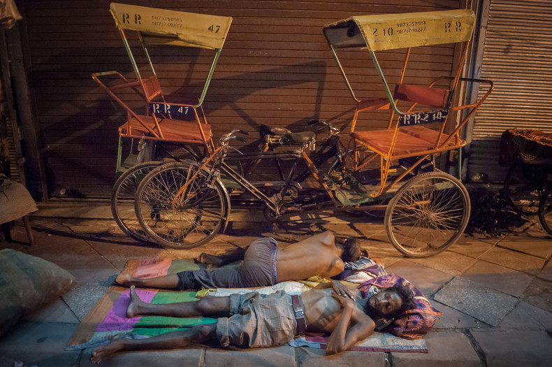 тяжелая работа рикши