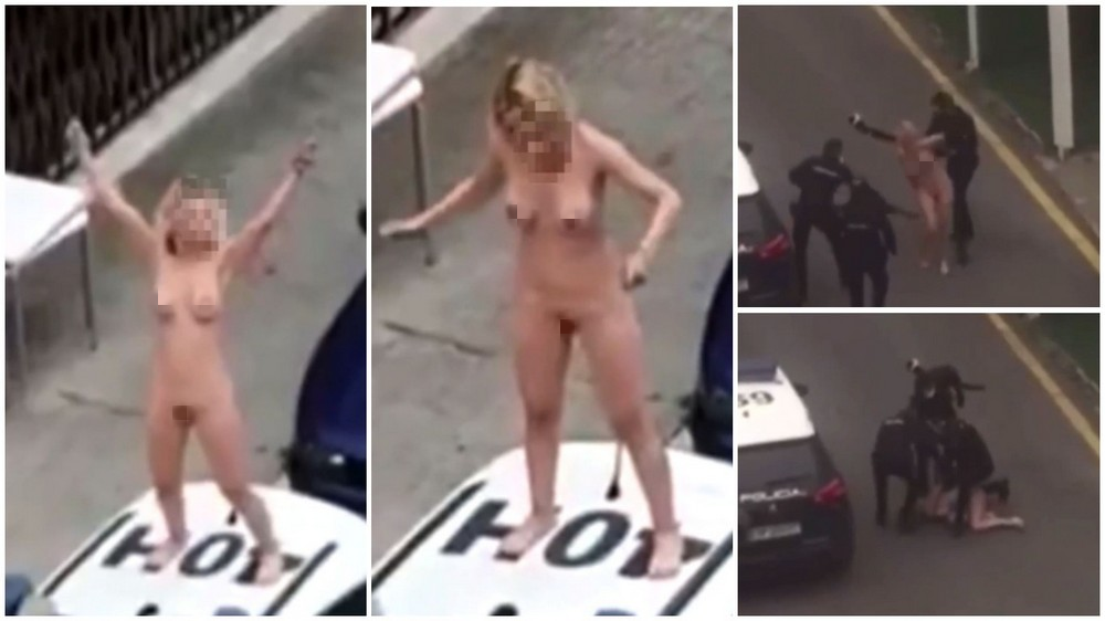 голая девушка в полицейском участке