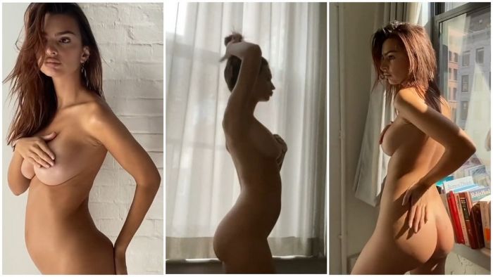 29-летняя американская модель и актриса Эмили Ратаковски (Emily Ratajkowski) в фильме о своей беременности для журнала Vogue