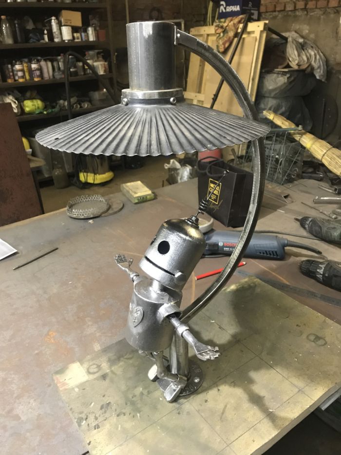 Настольная лампа из металла Как это сделано