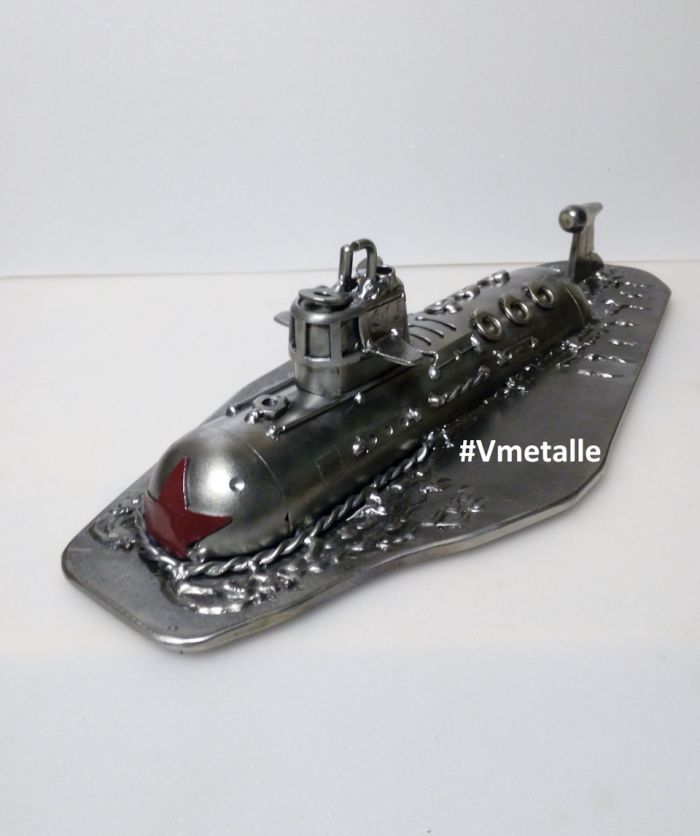 Подводная лодка. Сувенир из металла. Как это сделано