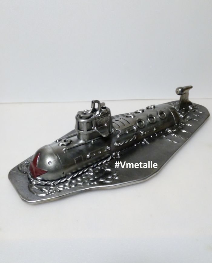 Подводная лодка. Сувенир из металла. Как это сделано