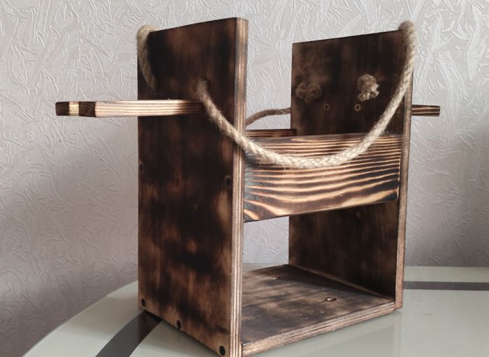 Переносная подставка для вина и бокалов Как это сделано