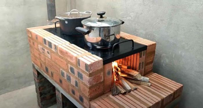 Печка-мангал из кирпича Как это сделано