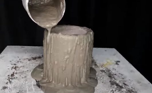 Цветочный горшок из цементного раствора Как это сделано