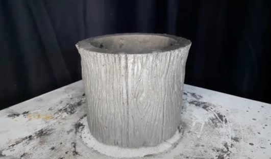 Цветочный горшок из цементного раствора Как это сделано
