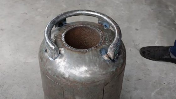 Печь-мангал из газового баллона Как это сделано