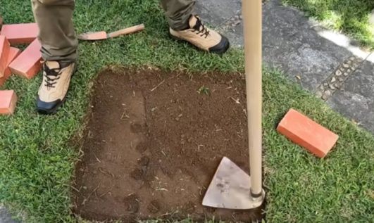 Как сделать декоративную клумбу из кирпича Как это сделано