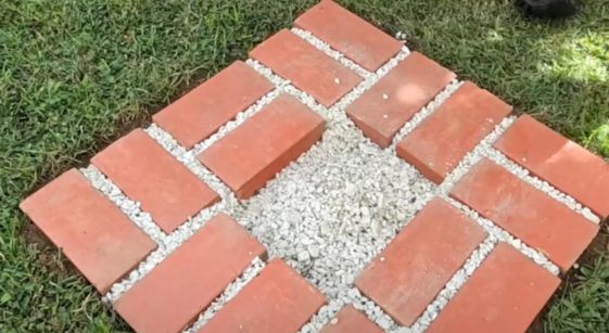 Как сделать декоративную клумбу из кирпича Как это сделано