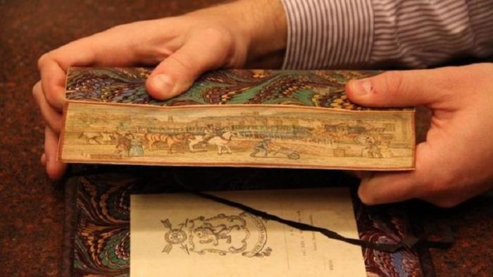 Что скрывают картины на обрезах старинных книг С миру по нитке