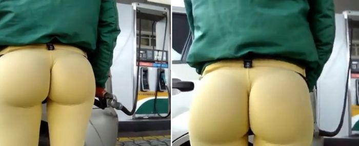 Вот это заправщица