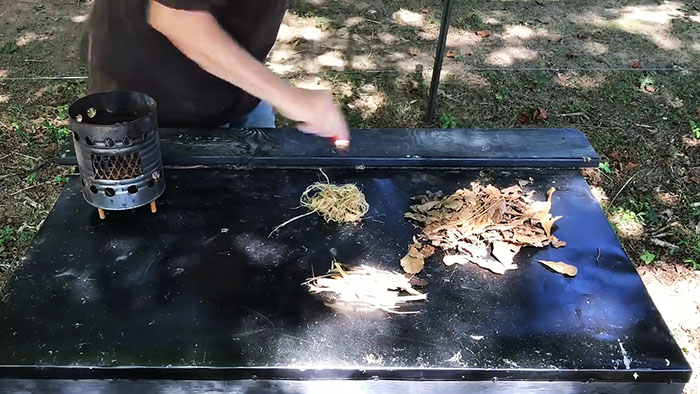 Как разжечь огонь пустой зажигалкой native-yes