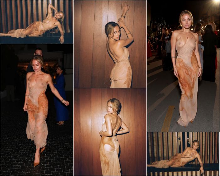 Инанна Саркис в откровенном платье