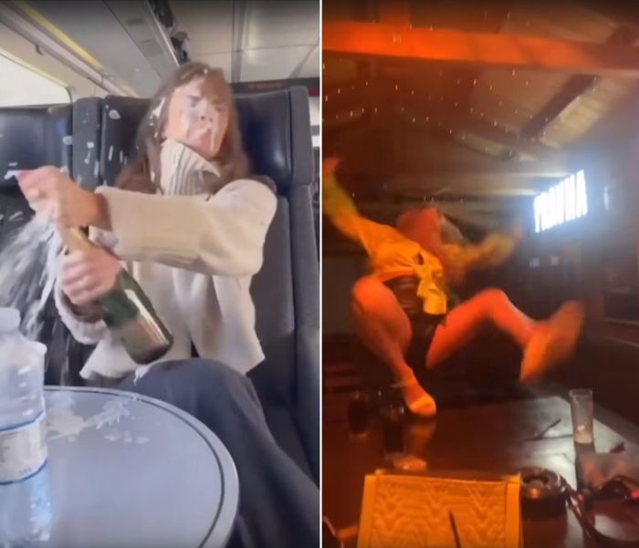 Немного видео с девушками и алкоголем