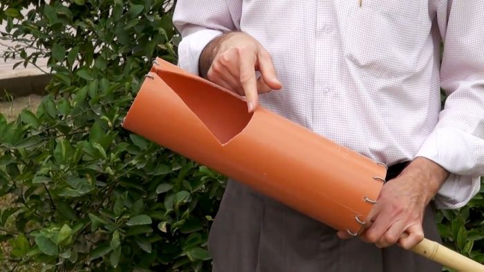 Отличное приспособление для сбора фруктов.