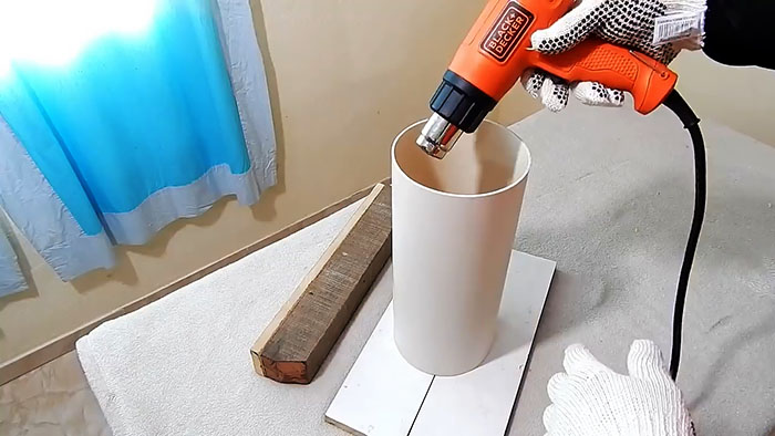 Как круглую пластиковую трубу  превратить в квадратную native-yes