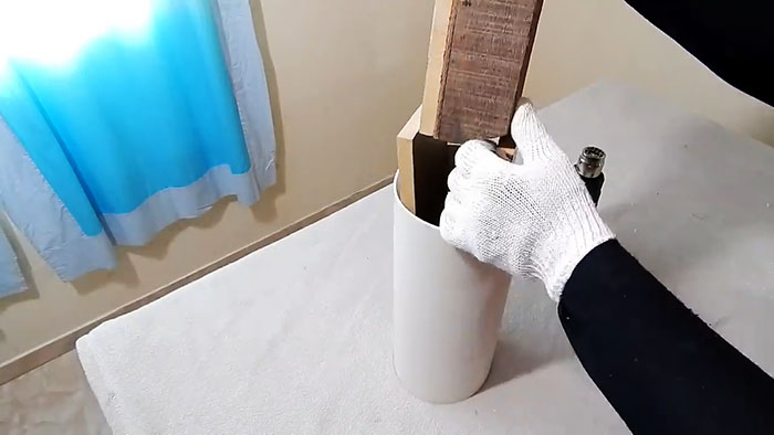 Как круглую пластиковую трубу  превратить в квадратную native-yes