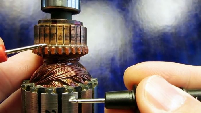 Полная проверка ротора электродвигателя при помощи тестера native-yes