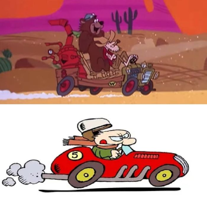 Почему в старых мультфильмах овальные колеса