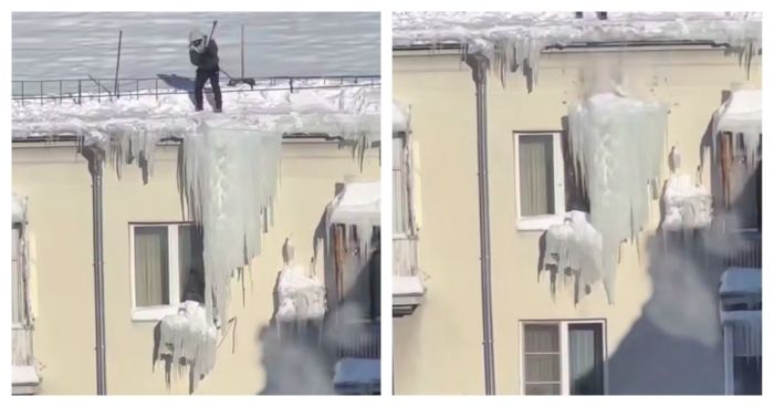 Борец с сосульками победил кондиционер