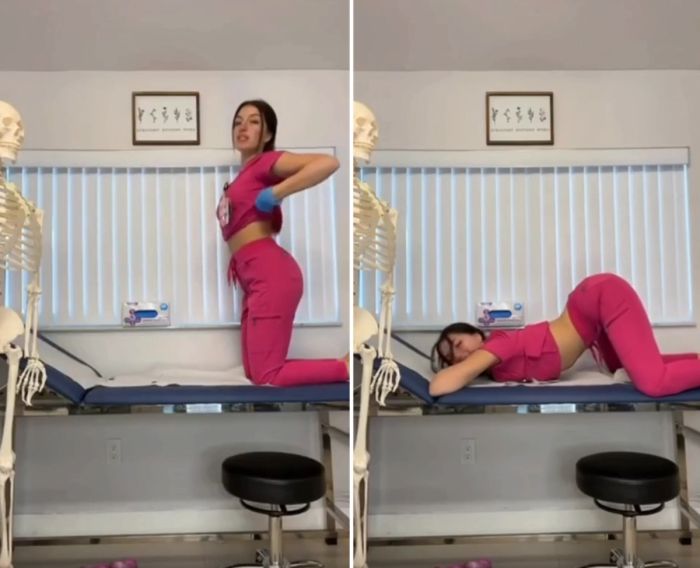 Урок от привлекательной медсестры