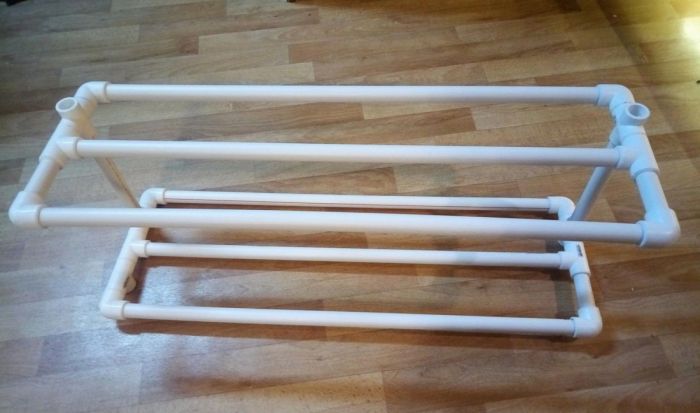 картинка 00c2aee3e4 kak izgotovit sushilku dlja obuvi iz plastikovyh trub 4
