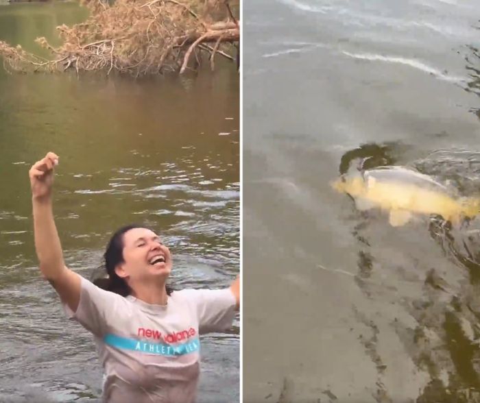 Оля на рыбалке